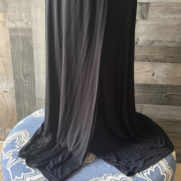 Lulu's black wrap dress small 3/4 sleeves elegant minimalist whimsigoth witchy - Picture 3 of 10